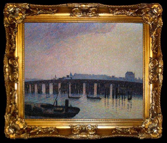 framed  Camille Pissarro Old Chelsea Bridge, ta009-2